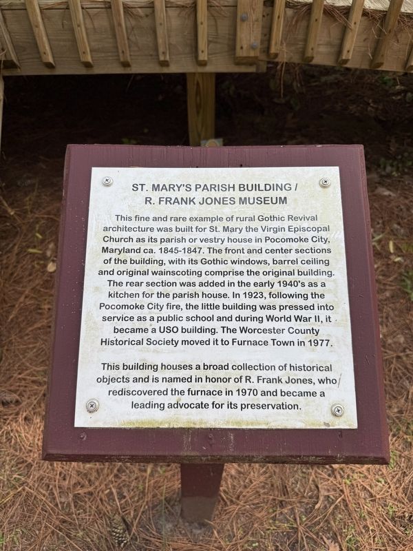 St. Mary's Parish Building/R. Frank Jones Museum Marker image. Click for full size.