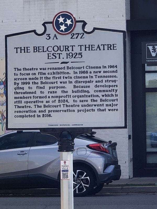The Belcourt Theatre Marker, Side Two. Click for full size. The Belcourt Theatre Marker, Side Two image. Click for full size.