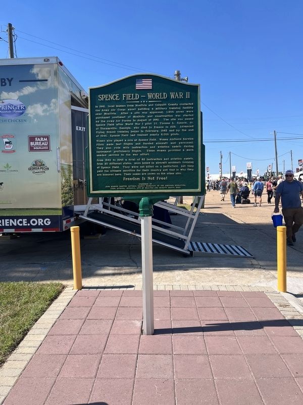 Spence Field World War II Marker. Click for full size. Spence Field World War II Marker image. Click for full size.