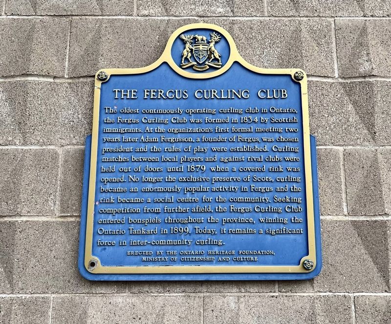 The Fergus Curling Club Marker image. Click for full size.
