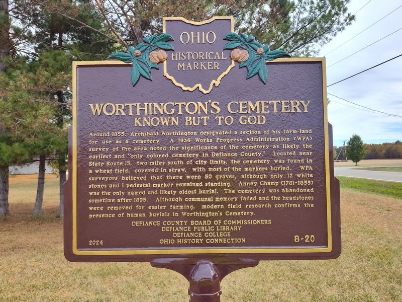 Worthington's Cemetery / Archibald Worthington Marker image. Click for full size.