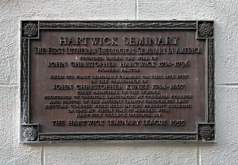 Hartwick Seminary Marker. Click for full size. Hartwick Seminary Marker image. Click for full size.