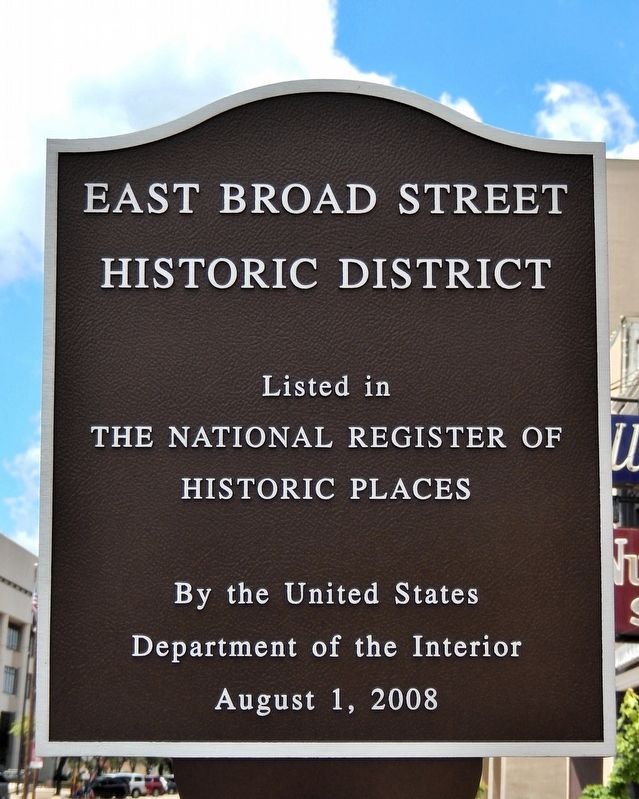 East Broad Street Historic District Marker image. Click for full size.