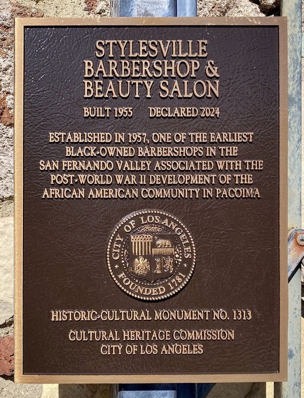 Stylesville Barbershop Marker. Click for full size. Stylesville Barbershop Marker image. Click for full size.
