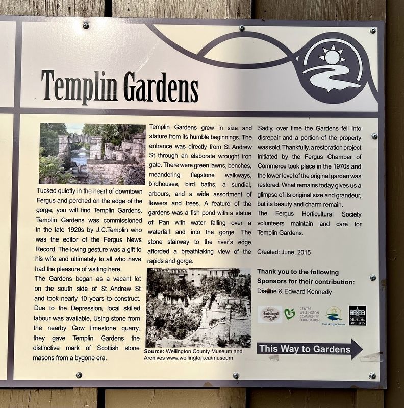 Templin Gardens Marker. Click for full size. Templin Gardens Marker image. Click for full size.