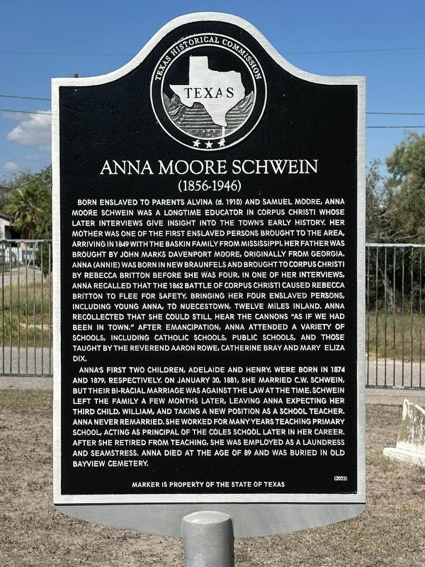 Anna Moore Schwein Marker image. Click for full size.