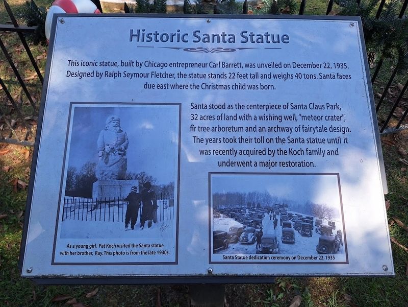 Historic Santa Statue Marker. Click for full size. Historic Santa Statue Marker image. Click for full size.