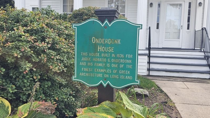 Onderdonk House Marker. Click for full size. Onderdonk House Marker image. Click for full size.