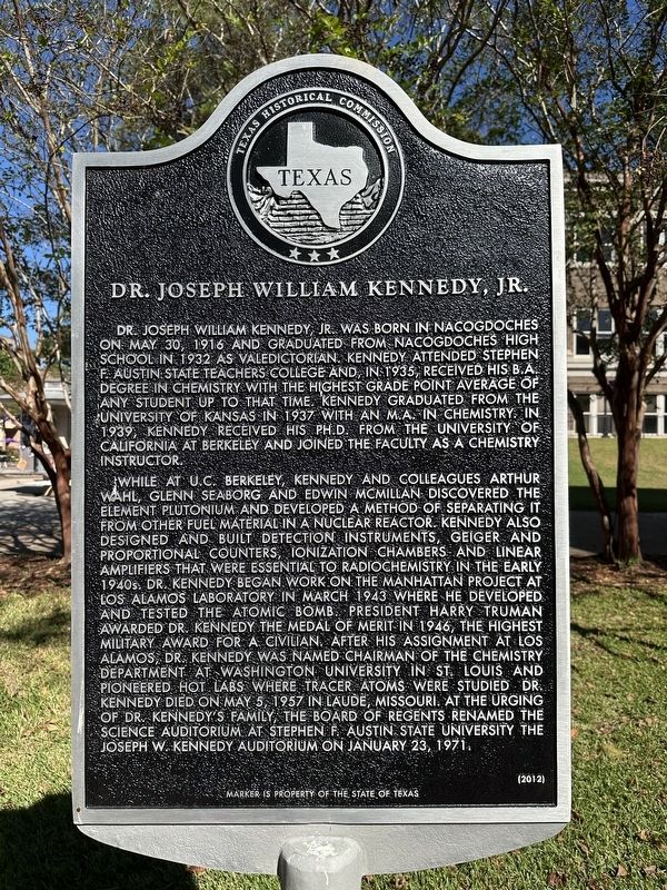 Dr. Joseph William Kennedy, Jr Marker image. Click for full size.