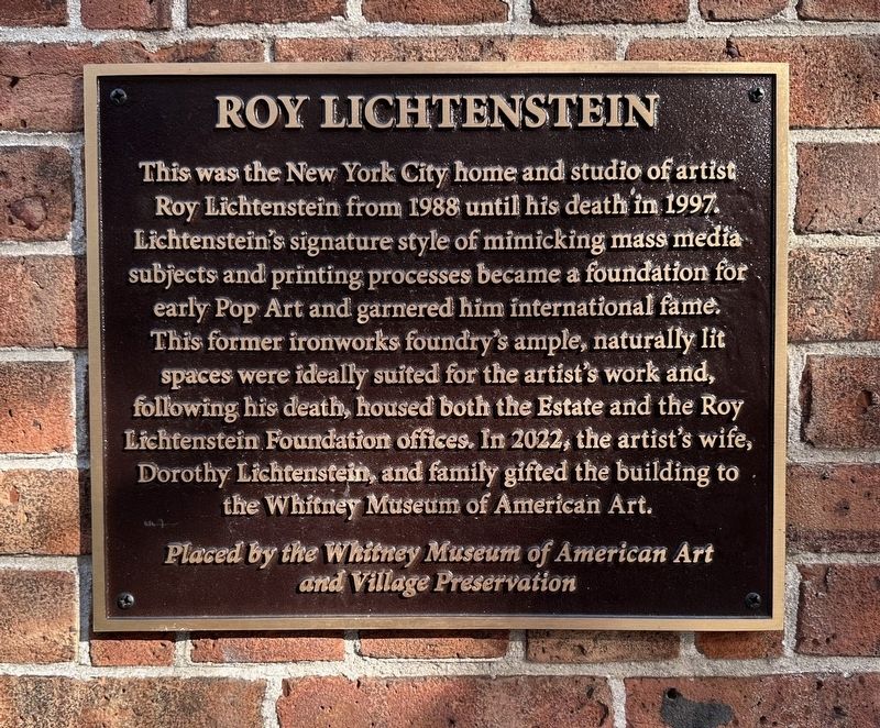 Roy Lichtenstein Marker image. Click for full size.