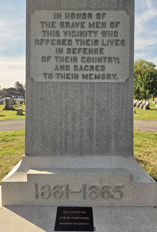 Oakmont Civil War Memorial image. Click for full size.