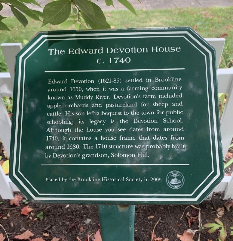 Edward Devotion House Marker. Click for full size. Edward Devotion House Marker image. Click for full size.