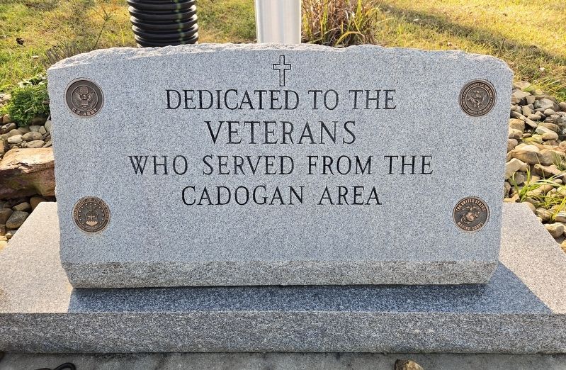 Cadogan Area Veterans Memorial. Click for full size. Cadogan Area Veterans Memorial image. Click for full size.