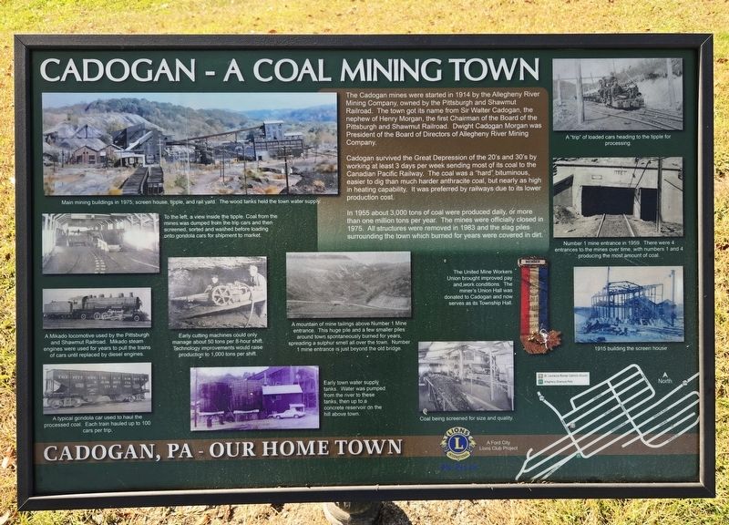 Cadogan - A Coal Mining Town Marker image. Click for full size.