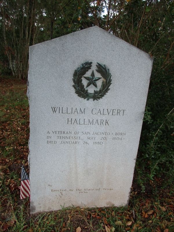William Calvert Hallmark Marker. Click for full size. William Calvert Hallmark Marker image. Click for full size.