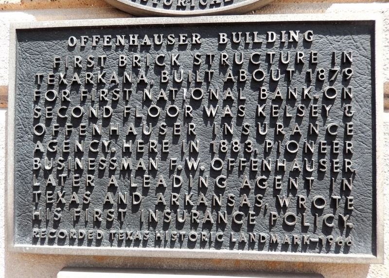Offenhauser Building Marker image. Click for full size.