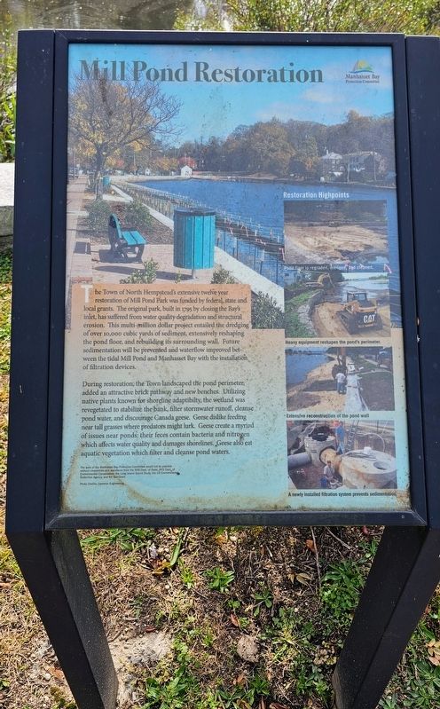 Mill Pond Restoration Marker image. Click for full size.