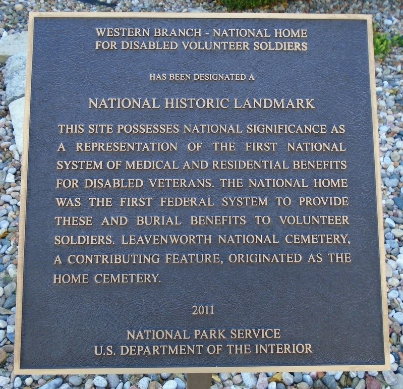 Western Branch - National Home for Disabled Volunteer Soldiers Marker. Click for full size. Western Branch - National Home for Disabled Volunteer Soldiers Marker image. Click for full size.
