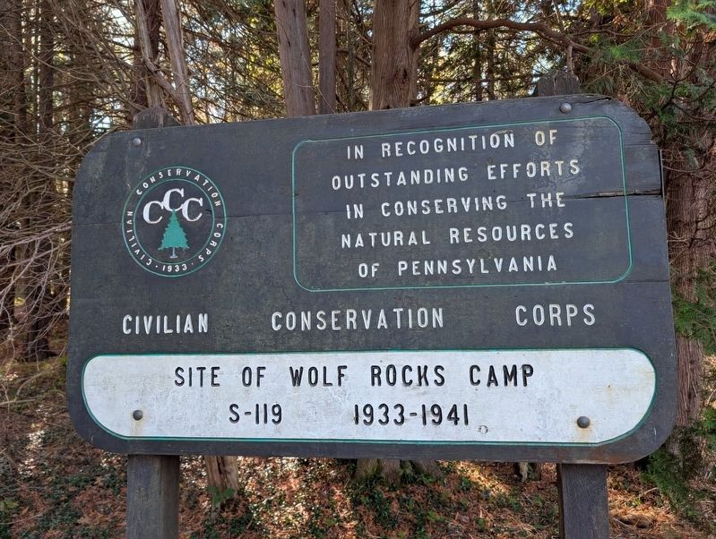 Site of Wolf Rocks Camp Marker image. Click for full size.