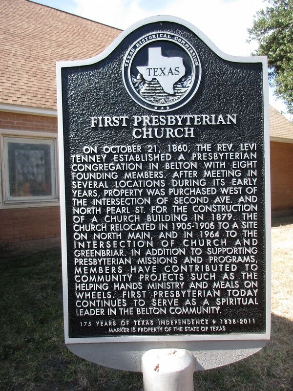 First Presbyterian Church Marker image. Click for full size.
