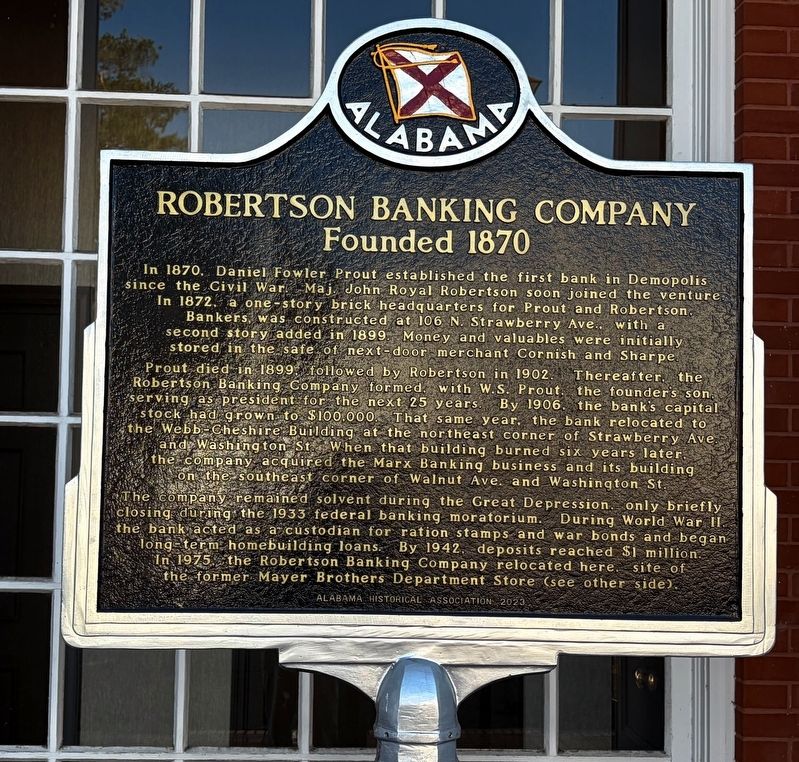 Robertson Banking Company marker image. Click for full size.