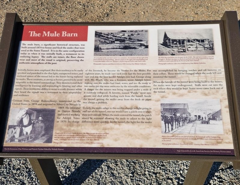 The Mule Barn Marker image. Click for full size.