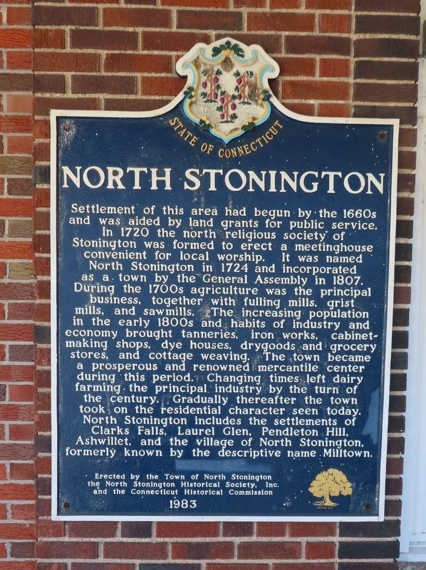 North Stonington Marker. Click for full size. North Stonington Marker image. Click for full size.