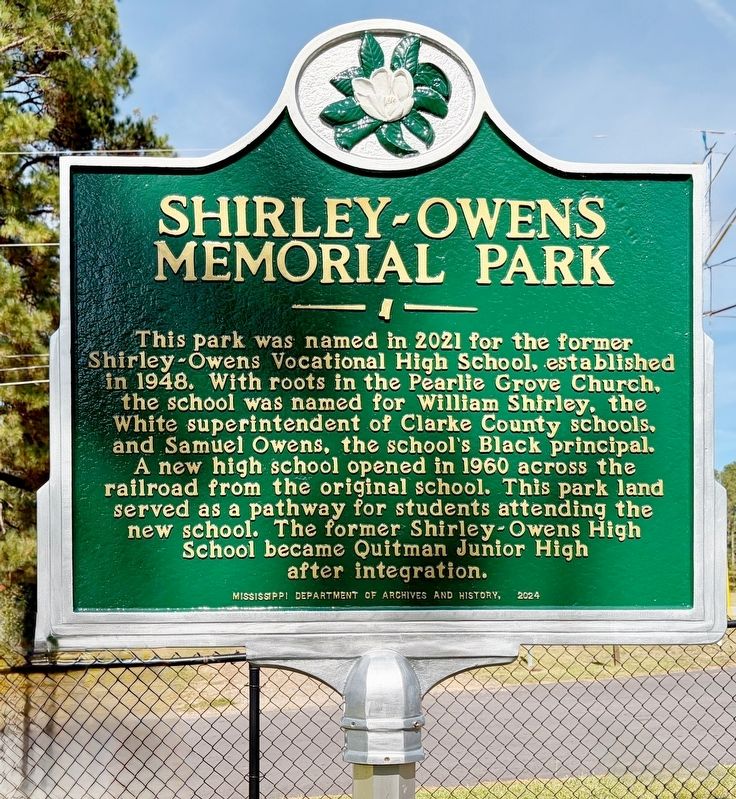 Shirley-Owens Memorial Park Marker image. Click for full size.