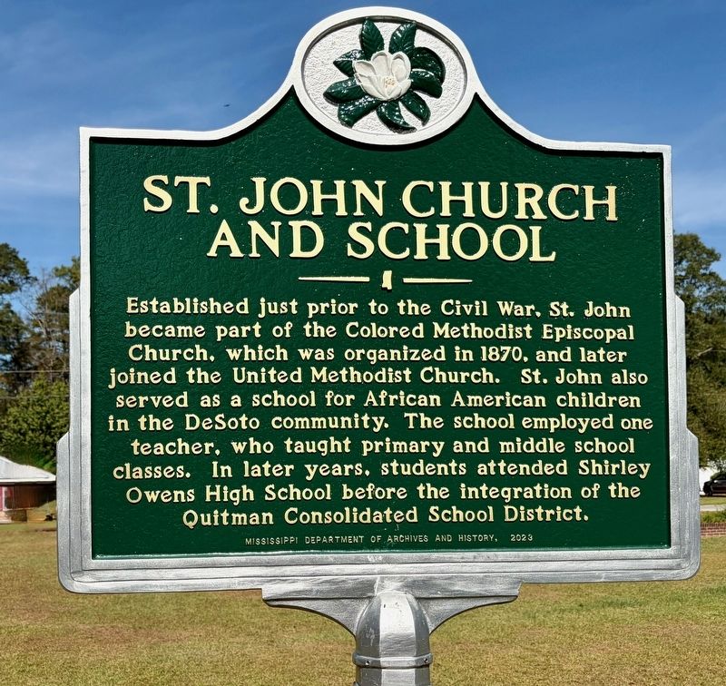 St. John Church and School Marker image. Click for full size.