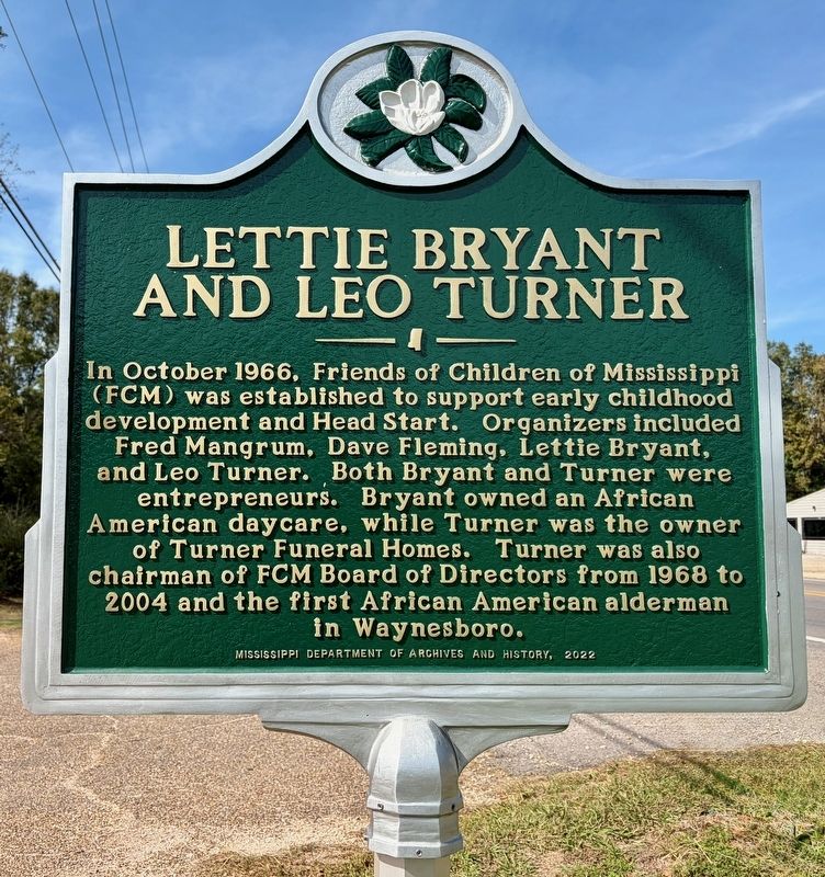 Lettie Bryant and Leo Turner Marker image. Click for full size.