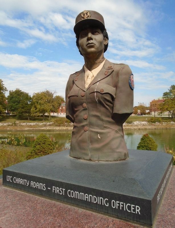 LTC Charity Adams Sculpture on 6888th Central Postal Directory Battalion Monument image. Click for full size.