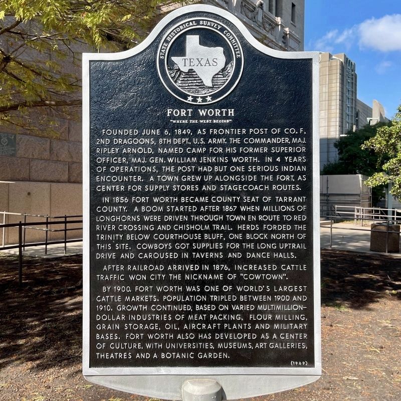 Fort Worth Texas Historical Marker image. Click for full size.