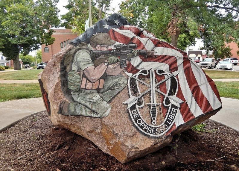 Fairfield Freedom Rock Veterans Memorial (<i>west side</i>) image. Click for full size.