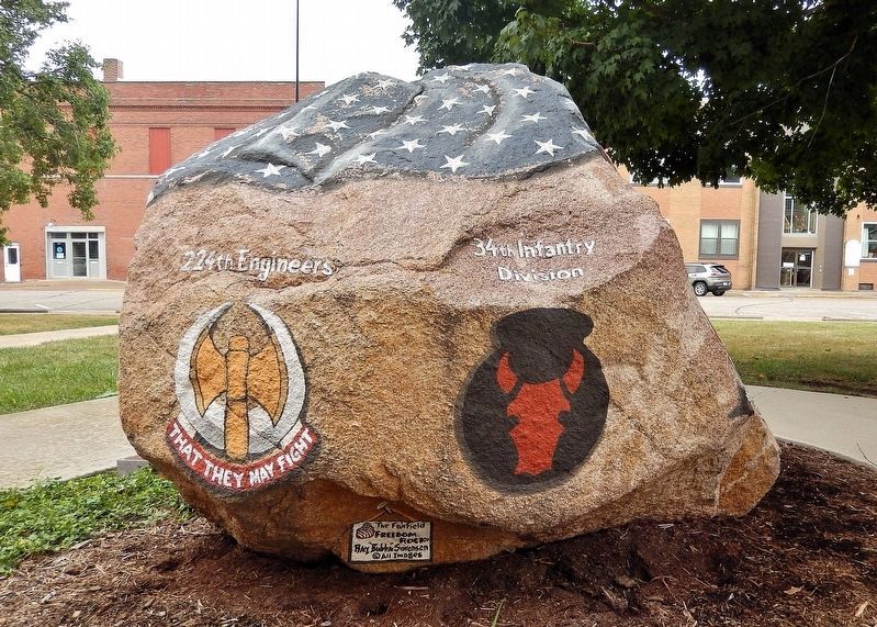 Fairfield Freedom Rock Veterans Memorial (<i>north side</i>) image. Click for full size.