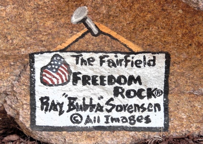 Fairfield Freedom Rock Veterans Memorial Artist image. Click for full size.