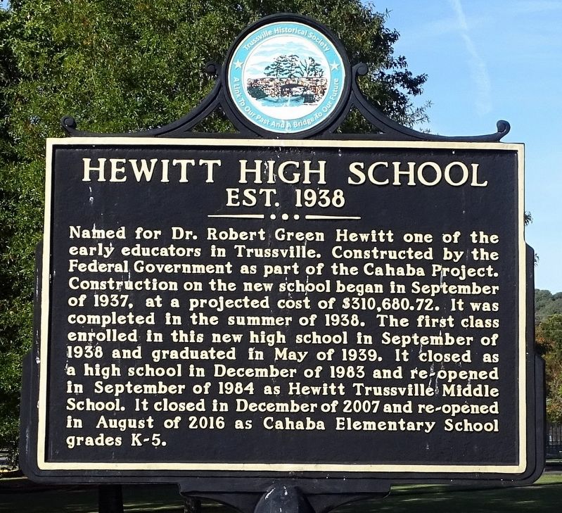 Hewitt High School Marker image. Click for full size.