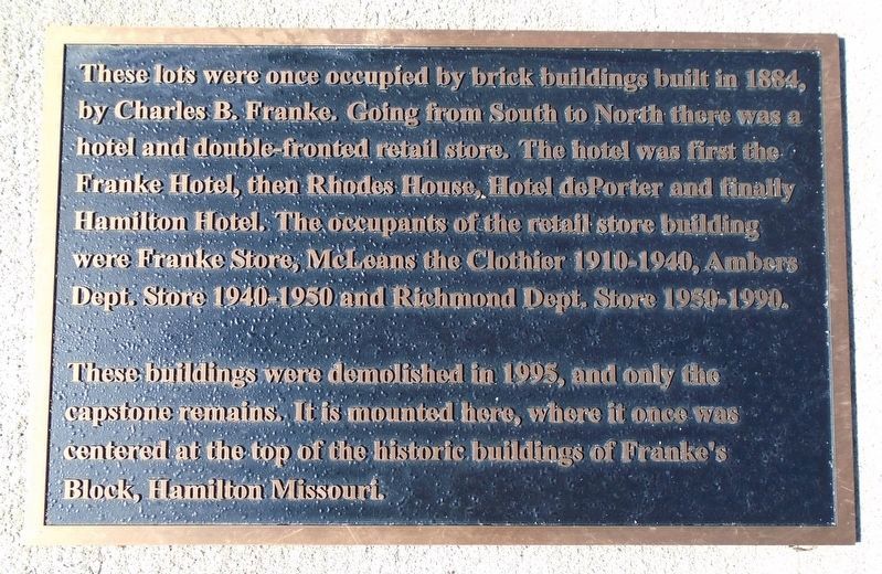 Franke's Block Marker image. Click for full size.