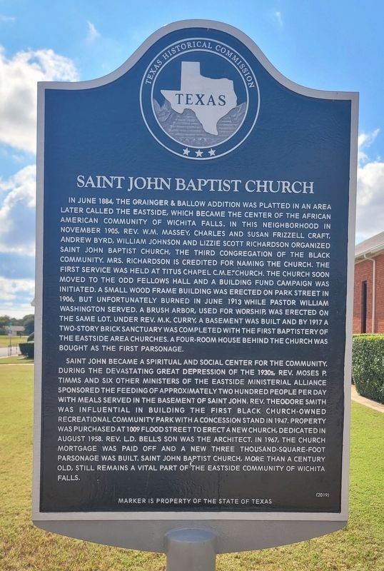 Saint John Baptist Church Marker. Click for full size. Saint John Baptist Church Marker image. Click for full size.