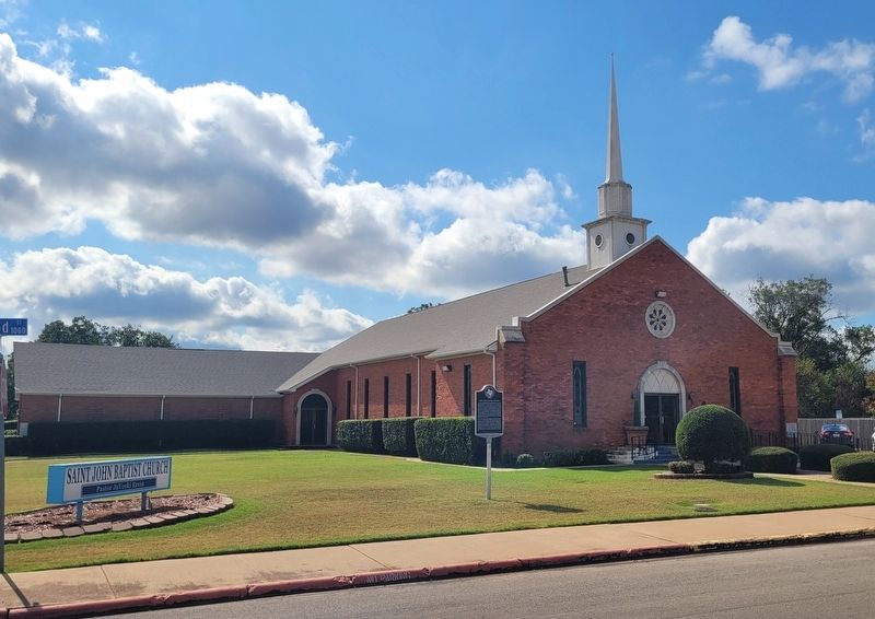 Saint John Baptist Church and Marker. Click for full size. Saint John Baptist Church and Marker image. Click for full size.