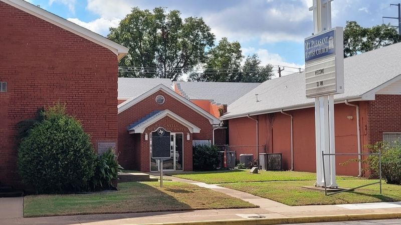 Mt. Pleasant Missionary Baptist Church and Marker. Click for full size. Mt. Pleasant Missionary Baptist Church and Marker image. Click for full size.