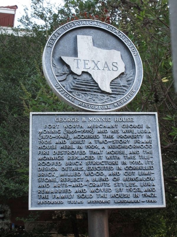 George B. Monnig House Marker image. Click for full size.