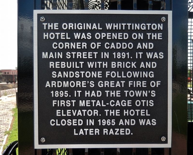 The Original Whittington Hotel Marker. Click for full size. The Original Whittington Hotel Marker image. Click for full size.