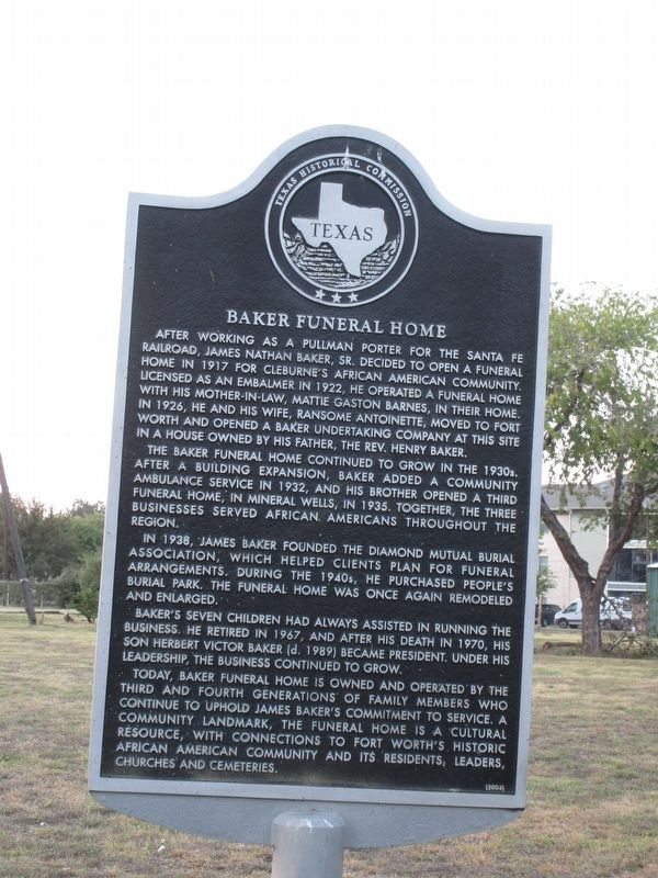 Baker Funeral Home Marker image. Click for full size.