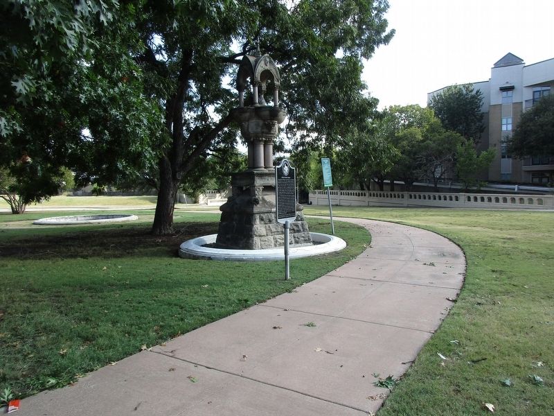 Texas Spring Palace Marker and Al Hayne memorial image. Click for full size.