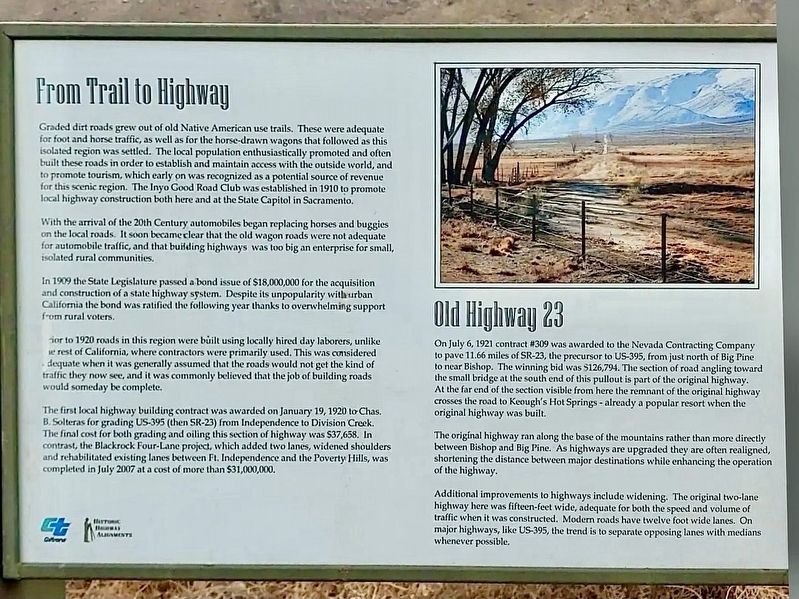 From Trail to Highway Marker. Click for full size. From Trail to Highway Marker image. Click for full size.
