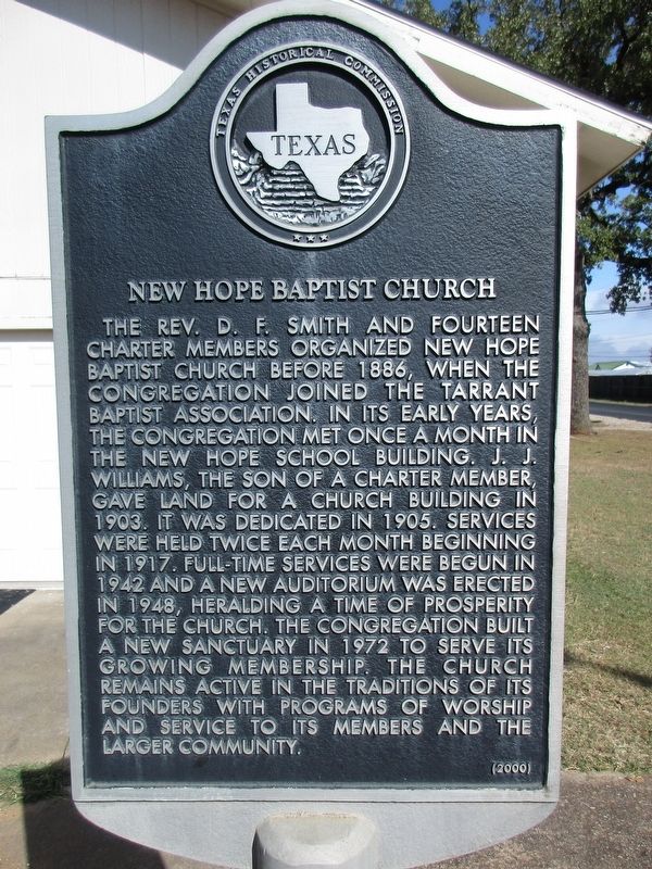 New Hope Baptist Church Marker. Click for full size. New Hope Baptist Church Marker image. Click for full size.