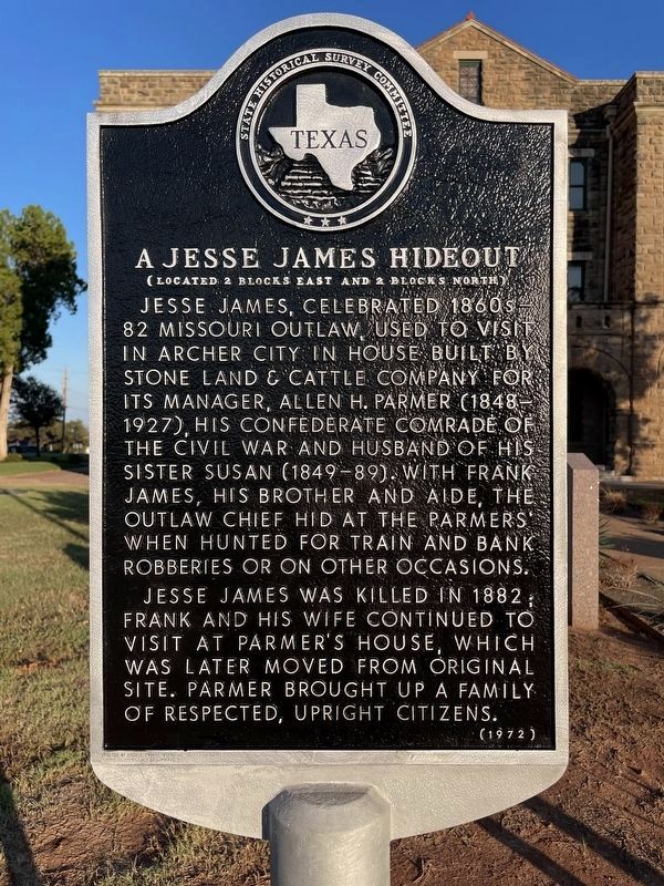 A Jesse James Hideout Marker. Click for full size. A Jesse James Hideout Marker image. Click for full size.