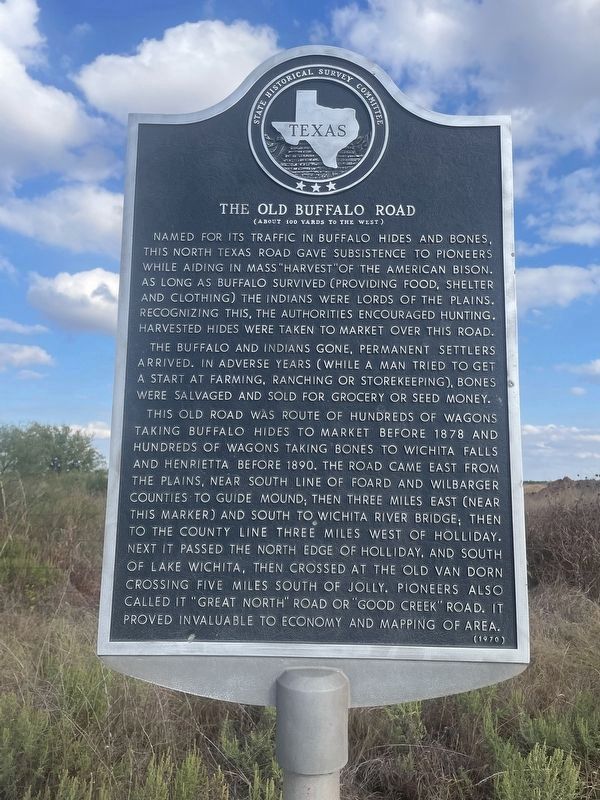 The Old Buffalo Road Marker. Click for full size. The Old Buffalo Road Marker image. Click for full size.