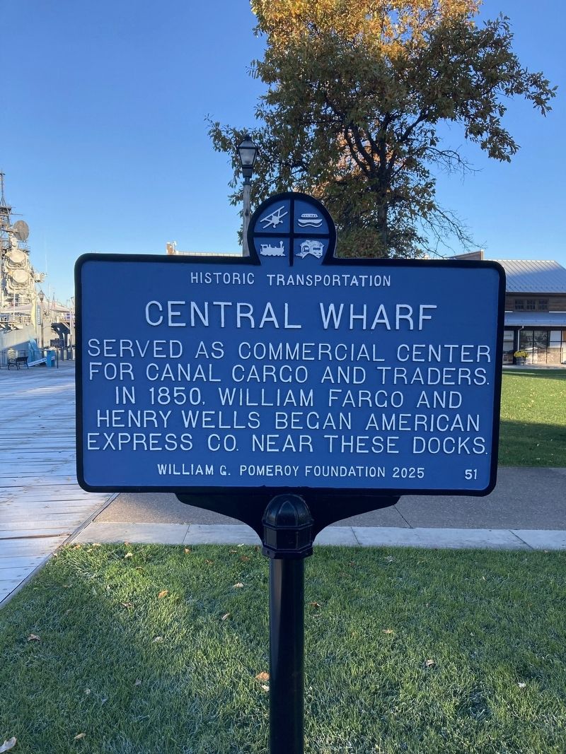 Central Wharf Marker image. Click for full size.