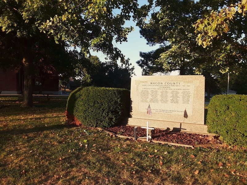 Macon County World War II Memorial image. Click for full size.